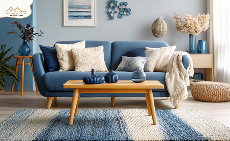 Beige and Blue Couch Living Room: Neutral with a Twist