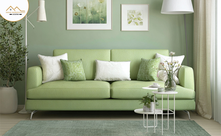 Light green sofa