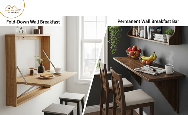 Fold‑Down vs Permanent Wall Breakfast Bar