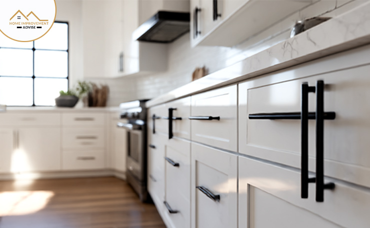 White Cabinets with Black Hardware