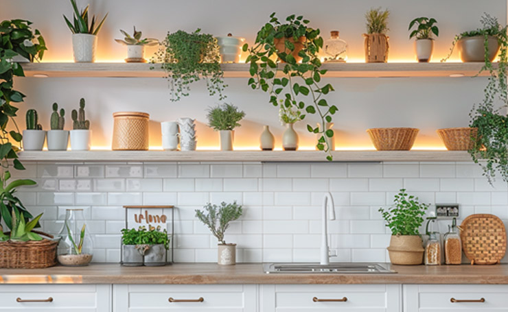 4. Over Kitchen Cabinet Decorating Ideas