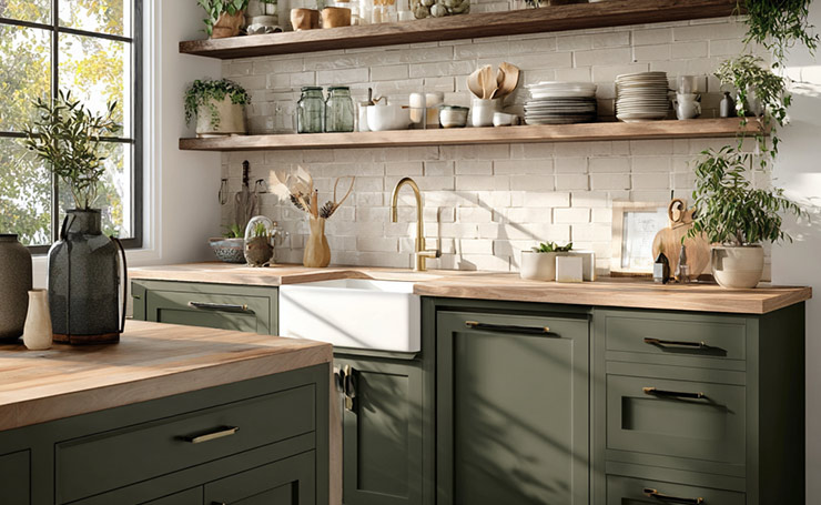 Olive Green Kitchen Cabinets