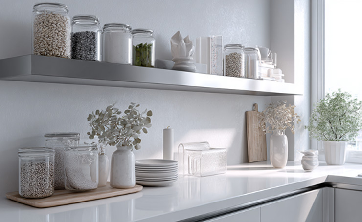 Floating Kitchen Shelves