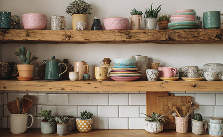 Styling Tips for Kitchen Shelves