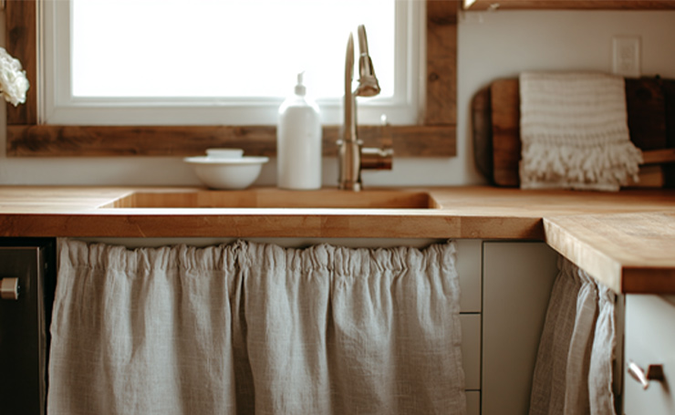 Sink Skirt As Cabinet Doors Replacement