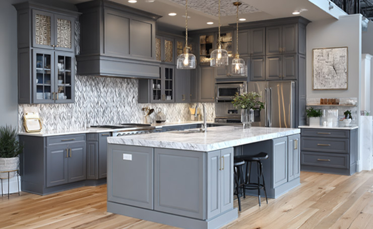 Backsplashes with Gray Cabinets