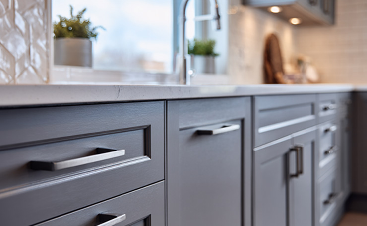 Matte Gray Cabinets