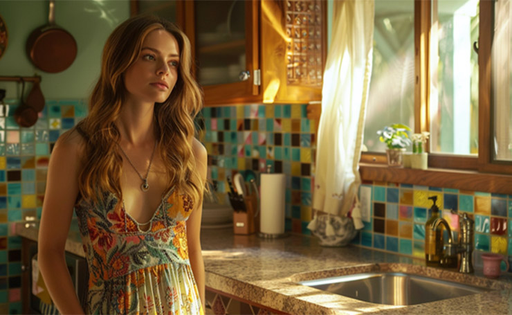 Mosaic Glass Tile Backsplash for a Pop of Color