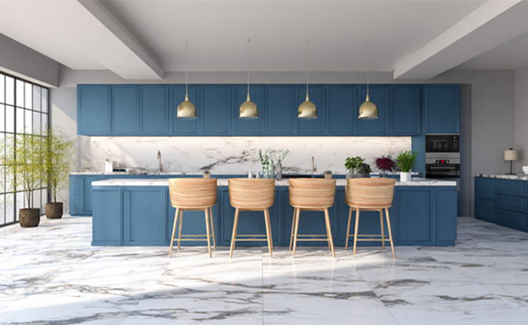 Large Format Backsplash Tiles for Spacious Kitchens