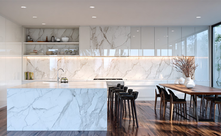 Large Format Backsplash Tiles: Minimalist and Modern Appeal