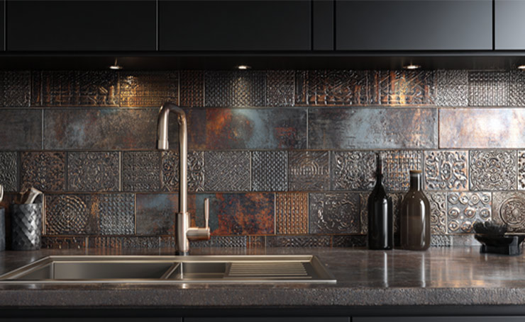 Metallic and Stainless Steel Backsplash: Industrial and Luxury Looks